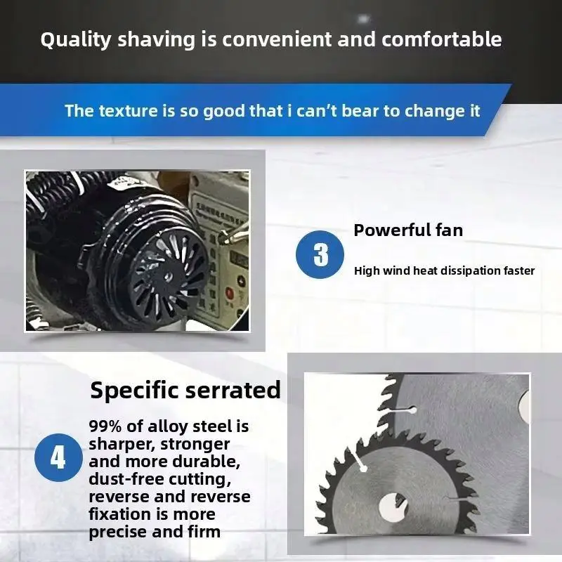 Precision Sliding Push Table Saw Folding Brushless Silent Dustless Submaster Woodworking Power Stand Work Station Mobile — image 7
