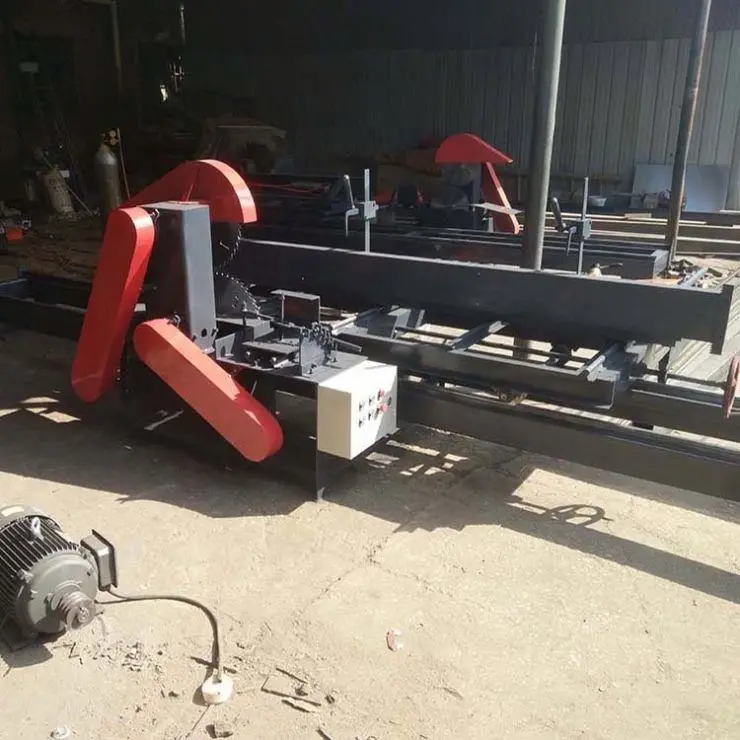 Horizontal Round Log Band Saw Wood Cutting Machine Log Cutting Wood Saw Fully Automatic Cutting Board Band Saw Push Tabl — view 4