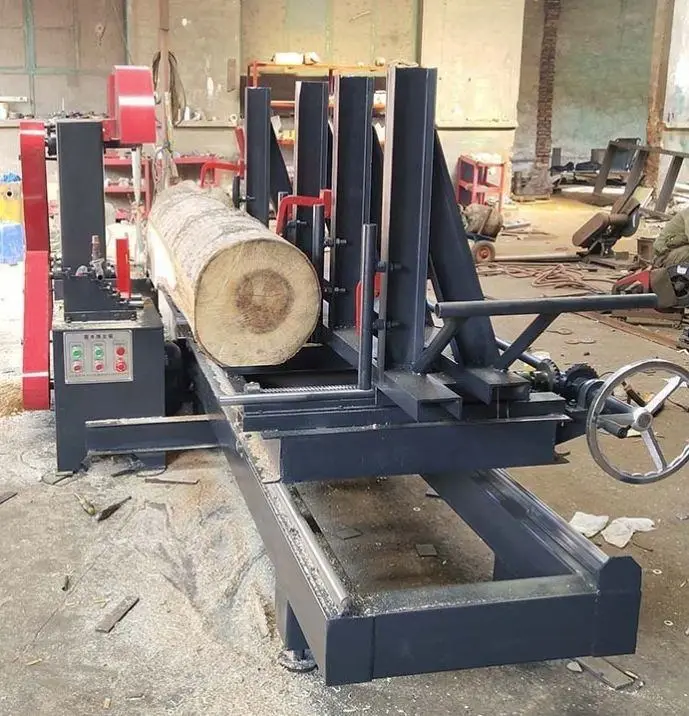 Horizontal Round Log Band Saw Wood Cutting Machine Log Cutting Wood Saw Fully Automatic Cutting Board Band Saw Push Tabl — view 5