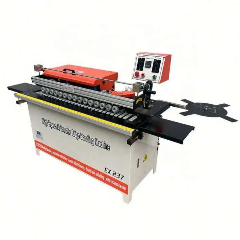 Speed-adjustable Portable Small Circular Board Edge Banding Machine Press Machine Automatic Edge Banding Machine — view 1