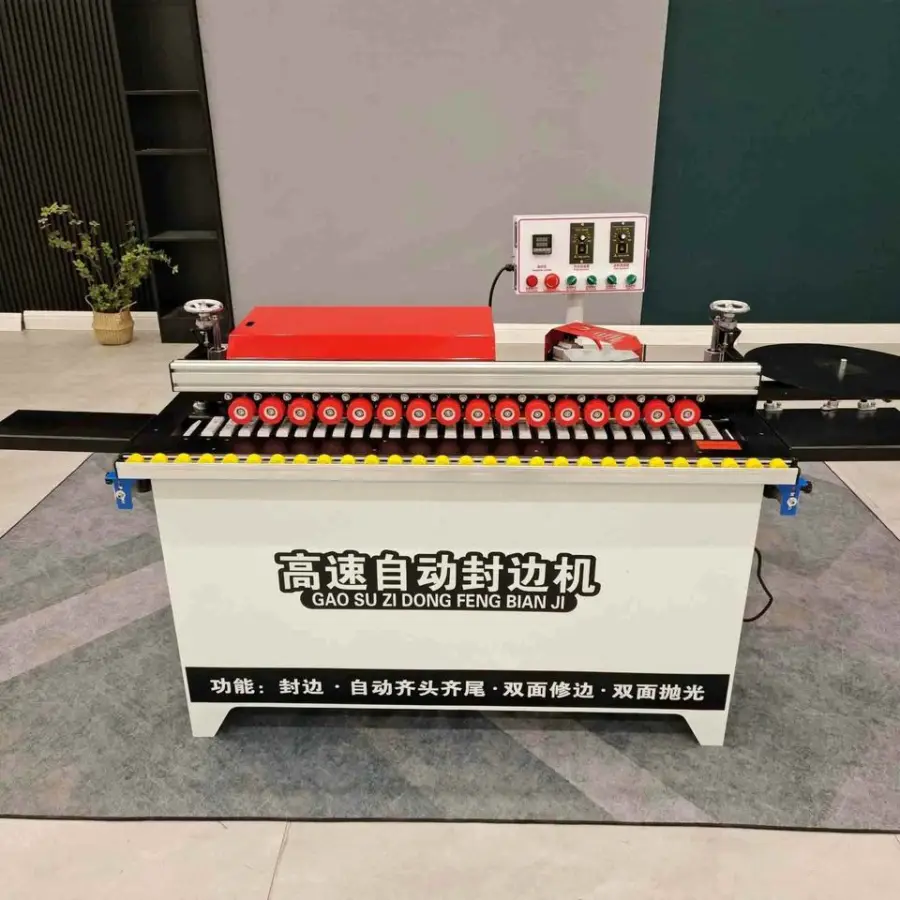 Speed-adjustable Portable Small Circular Board Edge Banding Machine Press Machine Automatic Edge Banding Machine — image 4