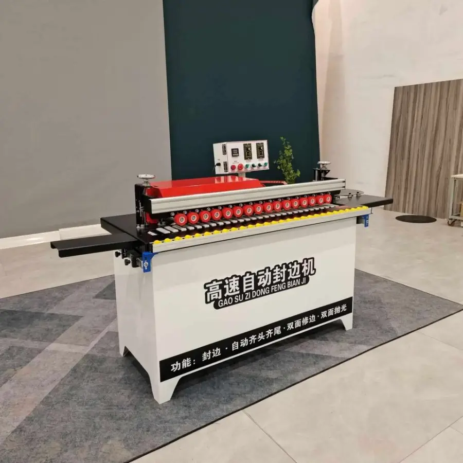 Speed-adjustable Portable Small Circular Board Edge Banding Machine Press Machine Automatic Edge Banding Machine — image 5