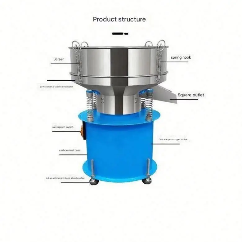 Mini Powder Sieve Small Stainless Steel Grain Plastic Abrasive Vibrating Screen Flour Experimental Sieving Machine for Powder — image 3