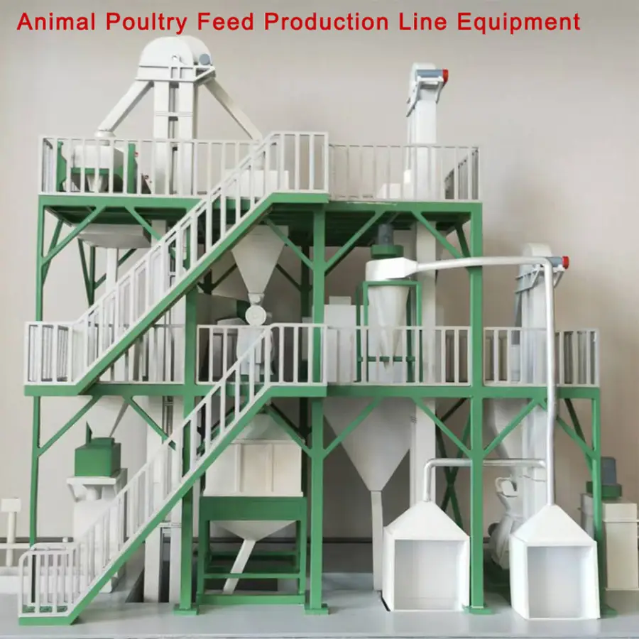 1-2 Tons/Hour  Livestock Animal Feed Production Line Feed Pellet Making Machine and Packaging — image 5