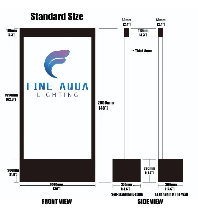 2m wide by 2.05m height Custom Made Indoor Glass Waterfall Fountain Free Standing WaterFall Wall Panel — image 8