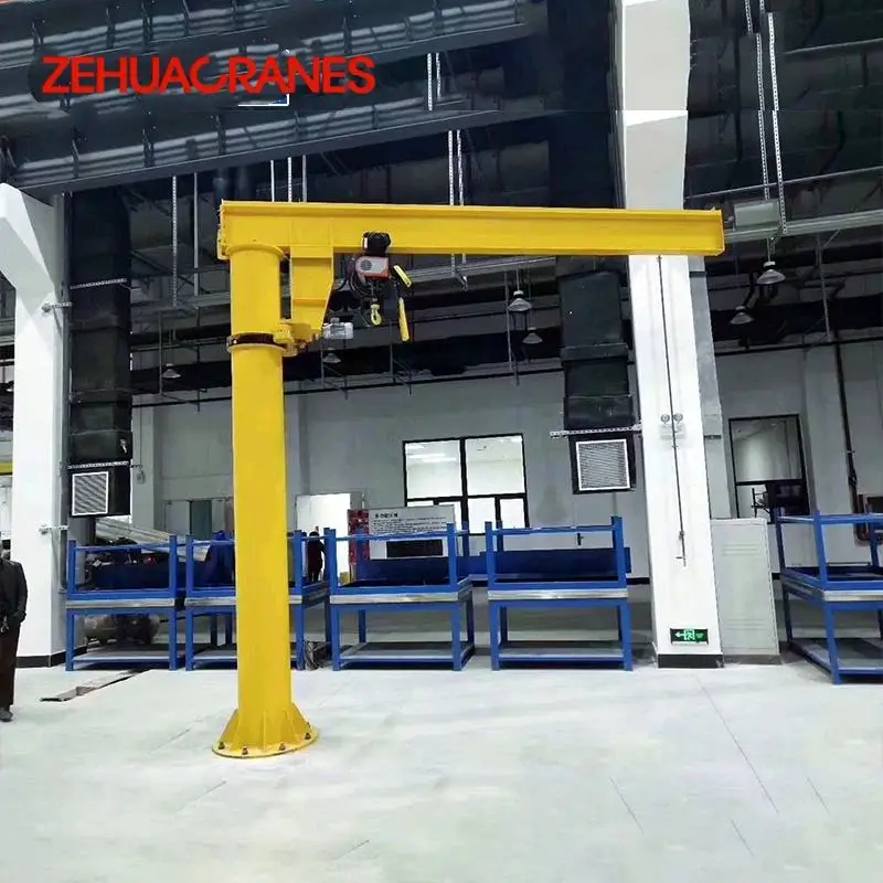 BZD Model Pillar Mounted Jib Crane with Electric Hoist 360 Degree Rotation 5T Workshop Cantilever Crane — image 3