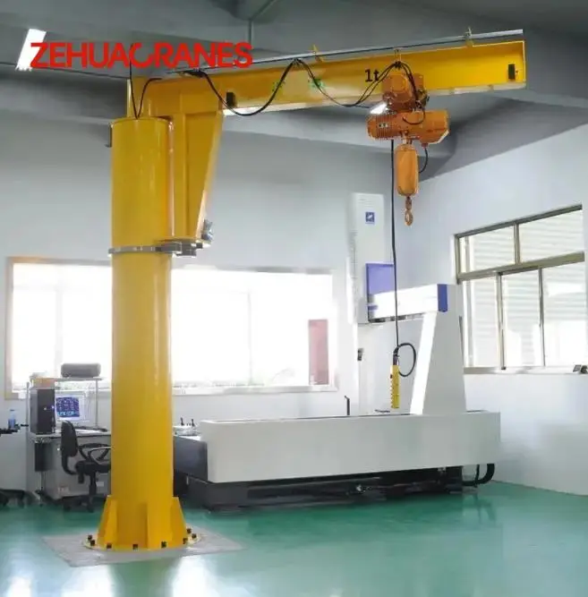 BZD Model Pillar Mounted Jib Crane with Electric Hoist 360 Degree Rotation 5T Workshop Cantilever Crane — image 5