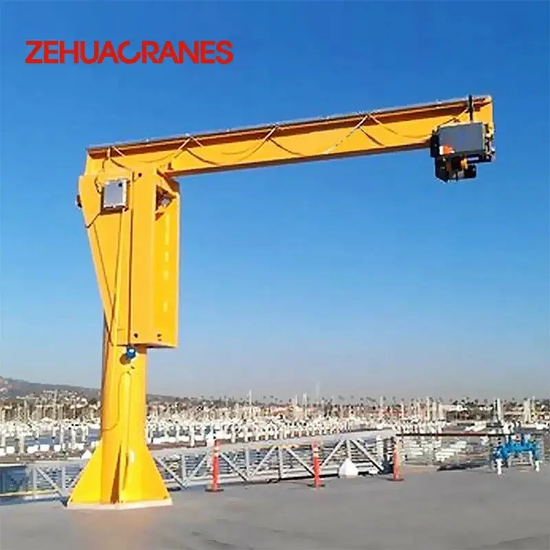 BZD Model Pillar Mounted Jib Crane with Electric Hoist 360 Degree Rotation 5T Workshop Cantilever Crane — image 6