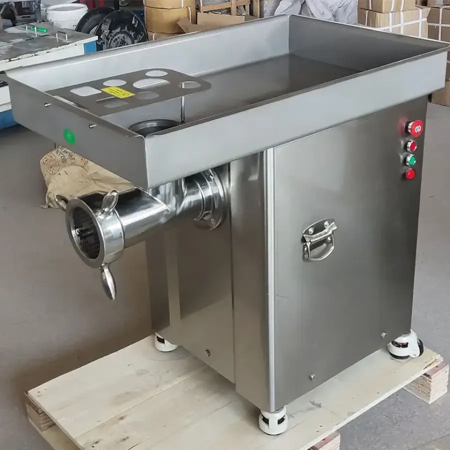 New 42 Heavy-duty Electric Stainless Steel Meat Grinder with Automatic Gearbox and Durable Motors — view 5