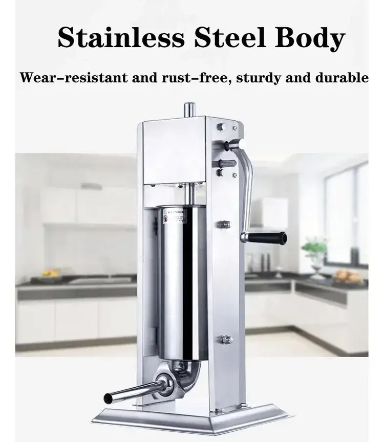 New 7L Sausage Hot Dog Maker Restaurant Commercial Electric Stuffer Machine — image 4