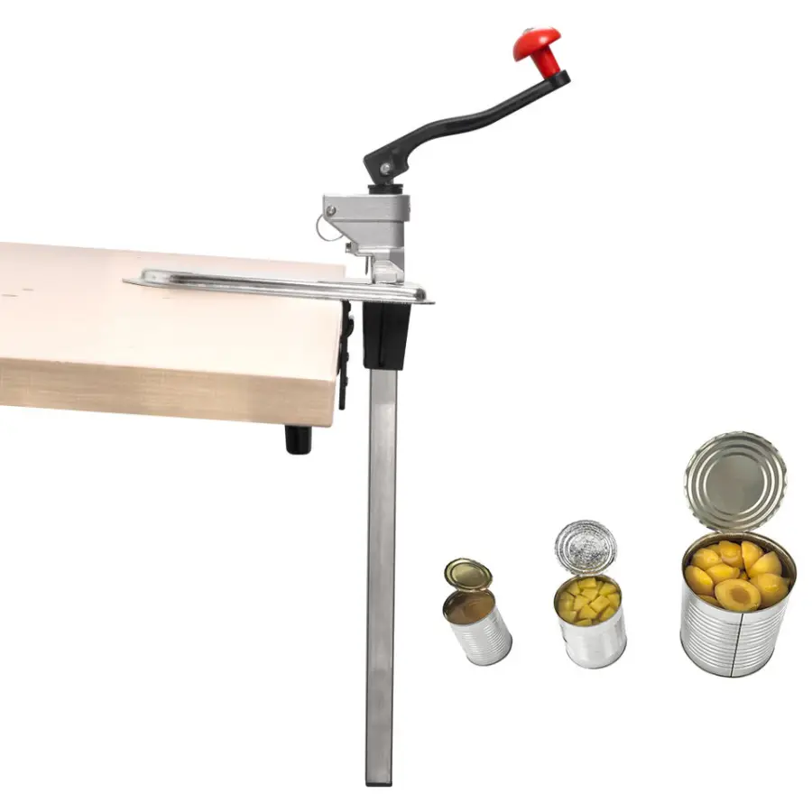 Manual Cast Iron Can Opener Commercial Table Clamp Adjustable Height 0-40cm for Restaurant Kitchen Bar — view 1