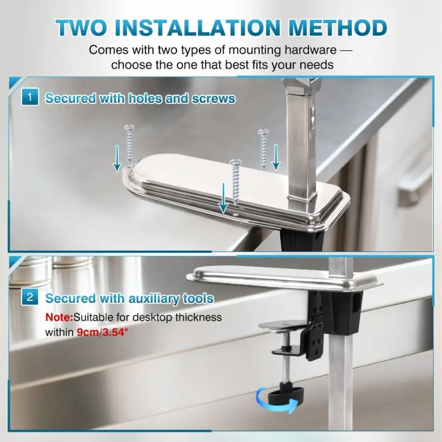 Manual Cast Iron Can Opener Commercial Table Clamp Adjustable Height 0-40cm for Restaurant Kitchen Bar — image 7