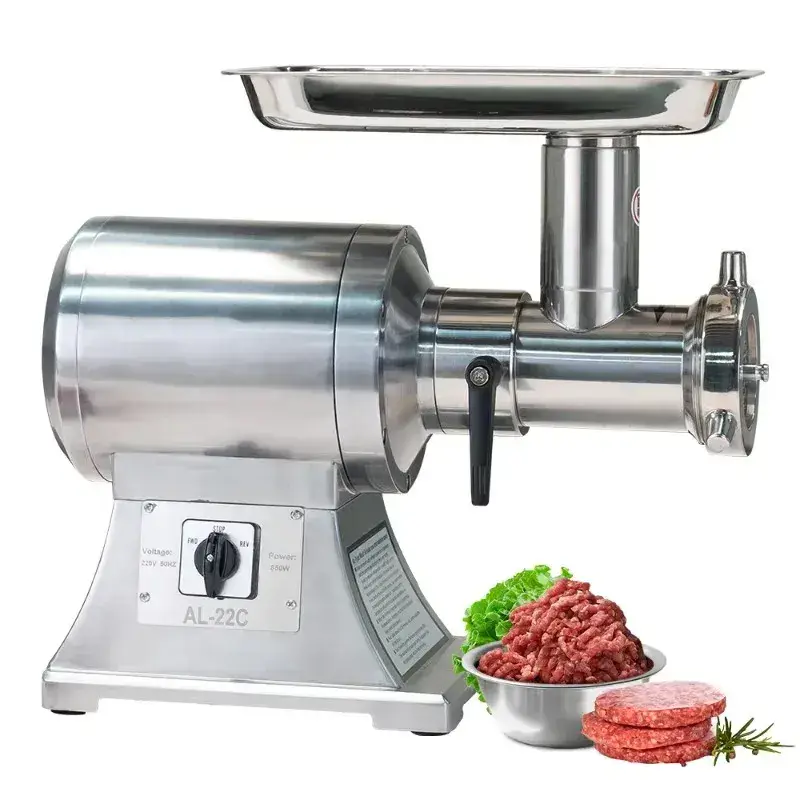 Kj12 Restaurant Professional 304 Stainless Steel Meat Grinder Mincing Chopper Cutting Machine with Reversible Switch — view 1