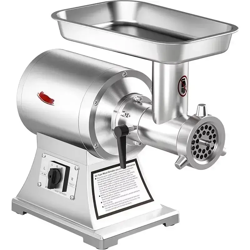 Kj12 Restaurant Professional 304 Stainless Steel Meat Grinder Mincing Chopper Cutting Machine with Reversible Switch — image 3