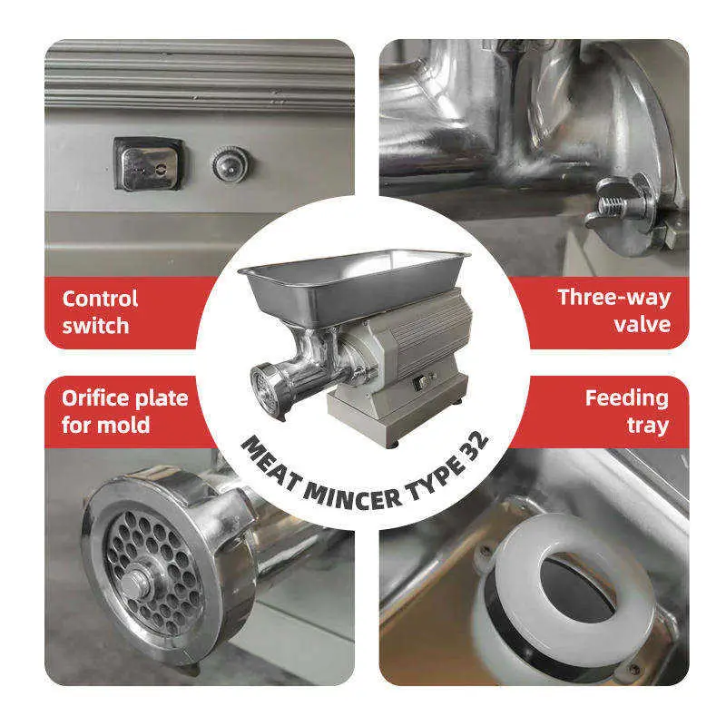 22c Household Restaurant Farm New Electric Meat Grinder Meat Processing Machinery Sausage Machine Cut Vegetable — image 5