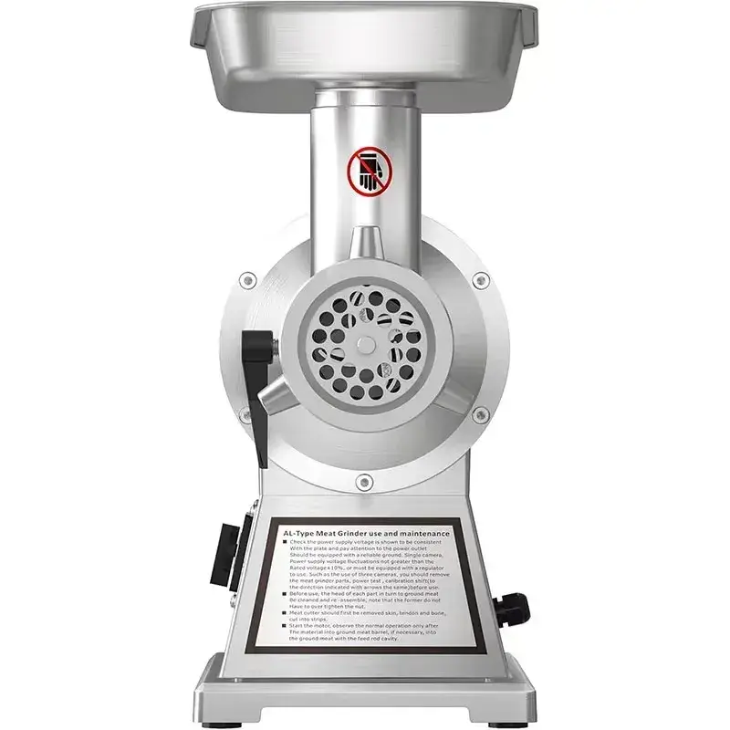 Kj12 Restaurant Professional 304 Stainless Steel Meat Grinder Mincing Chopper Cutting Machine with Reversible Switch — image 4