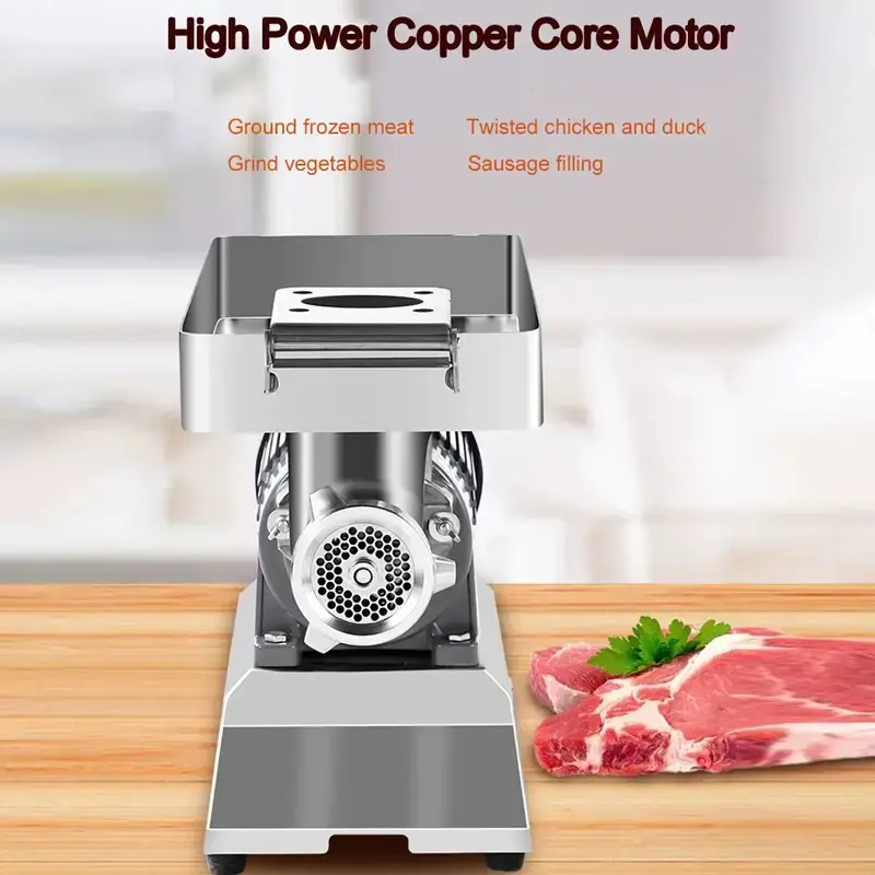 32 New Stainless Steel Meat Grinder Mixer High Production Low Noise Meat Mincer 340kg/h Capacity — image 3