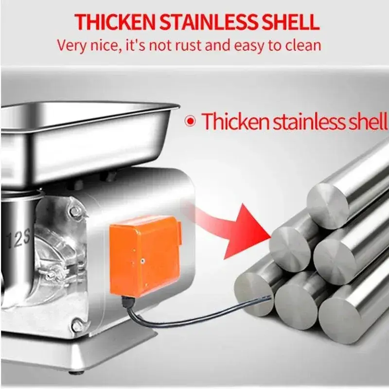 32 Commercial Stainless Steel High-power Meat Grinder for Grinding Peppers Vegetables and Chicken Frames Easy Clean Disassemble — image 6