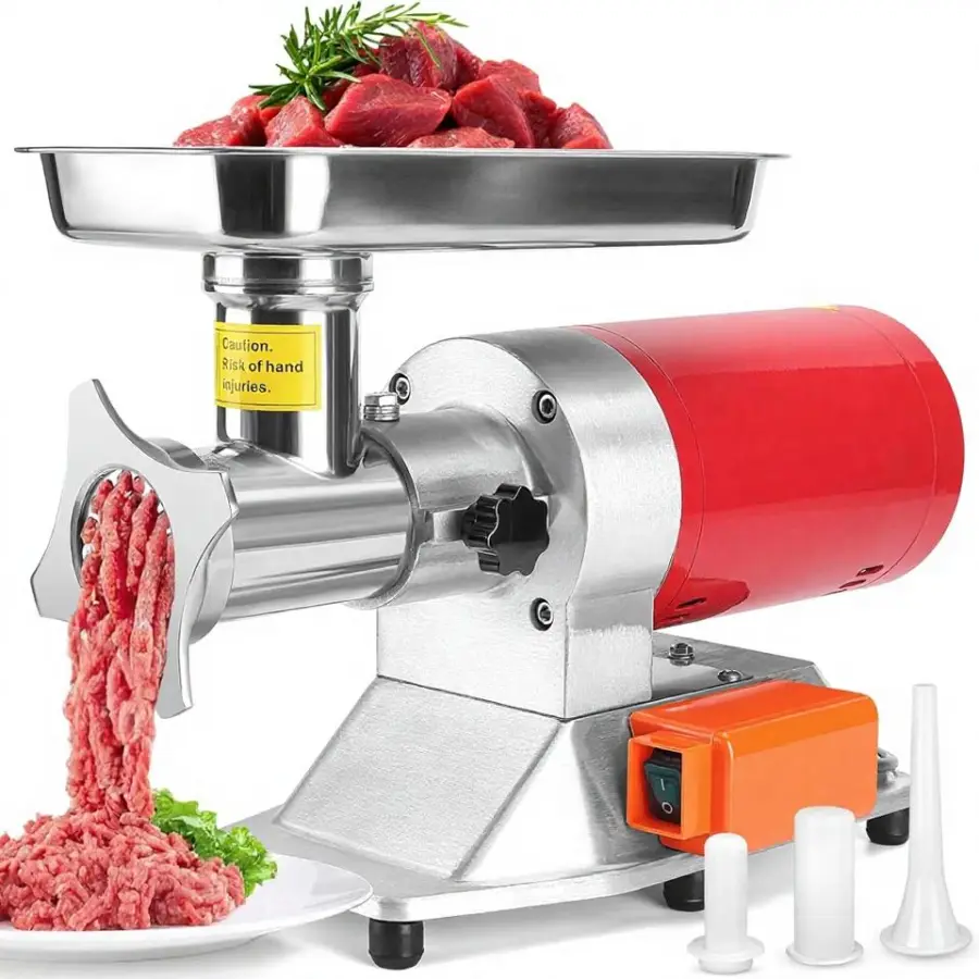 New CHANG QING Electric Stainless Steel Meat Grinder Heavy Duty (6mm & 8mm 1.5HP)-18KG — view 1