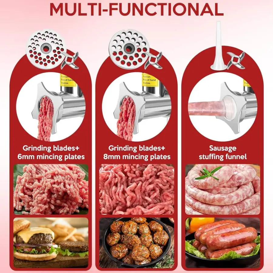 New CHANG QING Electric Stainless Steel Meat Grinder Heavy Duty (6mm & 8mm 1.5HP)-18KG — image 5