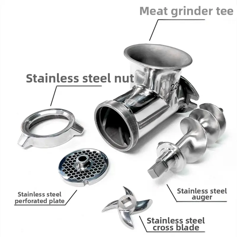 New Commercial Automatic Meat Grinder Heavy-Duty Stainless Steel Sausage Stuffer&Mincer 2200W High Power Motor Butcher Shops — image 6