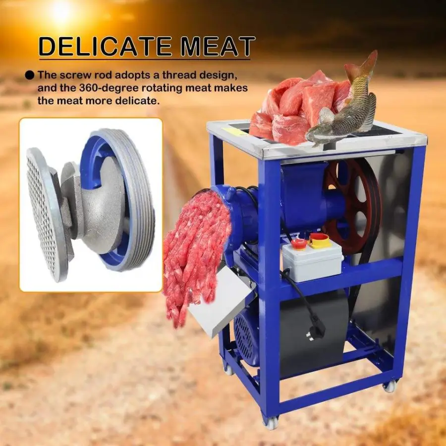 CHANG QING New 42 Bone Crusher Meat Grinder 220V Electric Motor Automatic Mincer Chopper Machine 200-230KG/H Vegetable Poultry — image 6