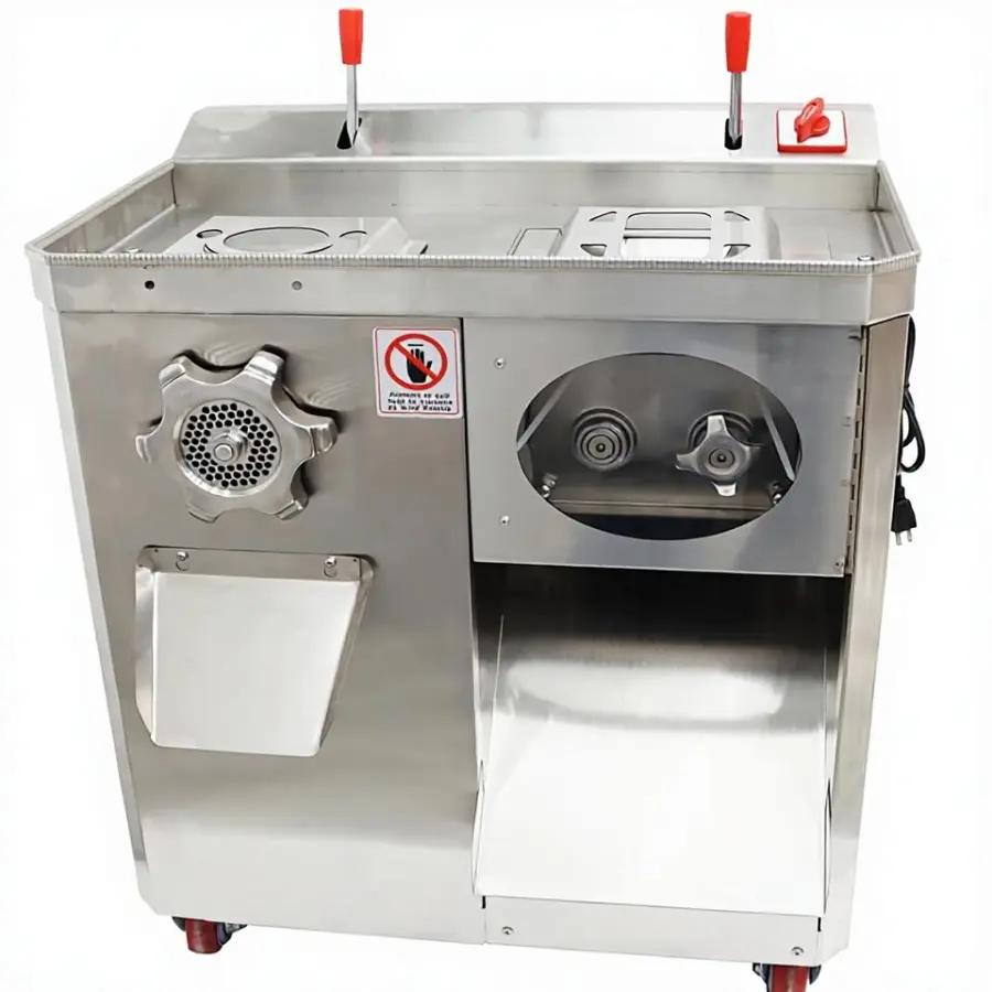 CHANG QING Automatic New Commercial Electric Meat Grinder Cutter 110V 4MM Blade 6MM/8MM Grinding Plate Restaurant Farm — view 1