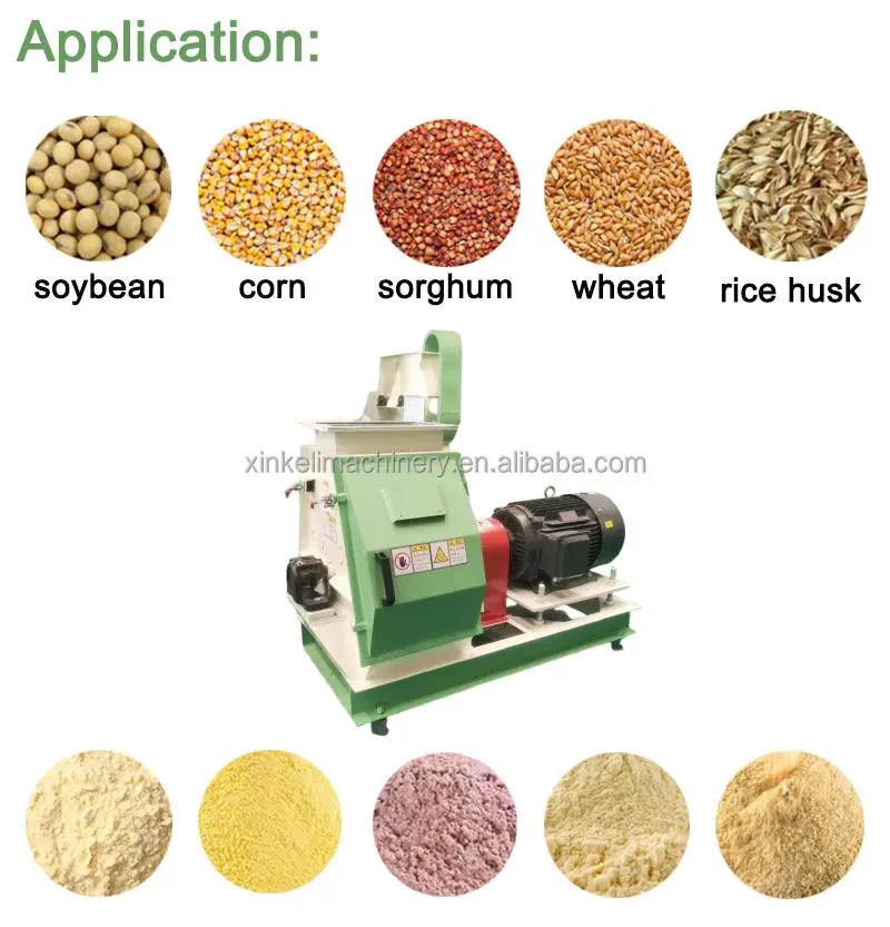 XINKELI Industrial Heavy-Duty Stainless Steel 304 Hammer Mill Feed Crusher New Maize Grinder 0.5-5t/h Capacity Easy 220V/380V — image 3