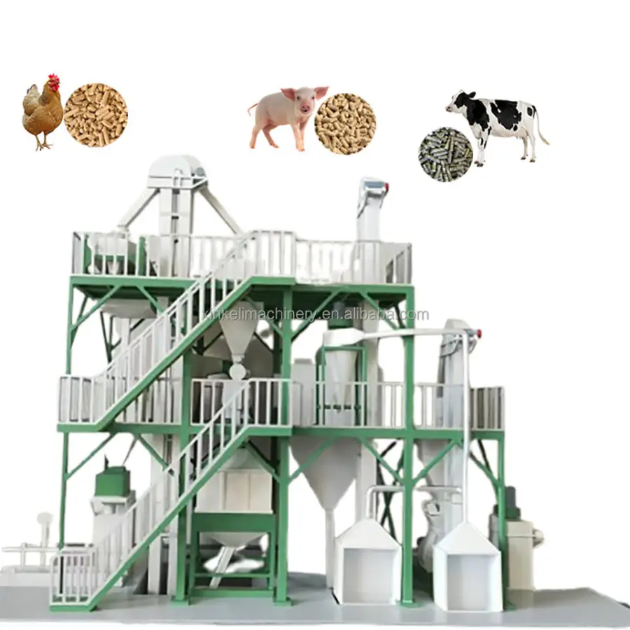 Factory Price New XINKELI Poultry Feed Line Complete Animal Feed Processing Plant Equipment High Efficiency Low Cost 1-5 — view 3