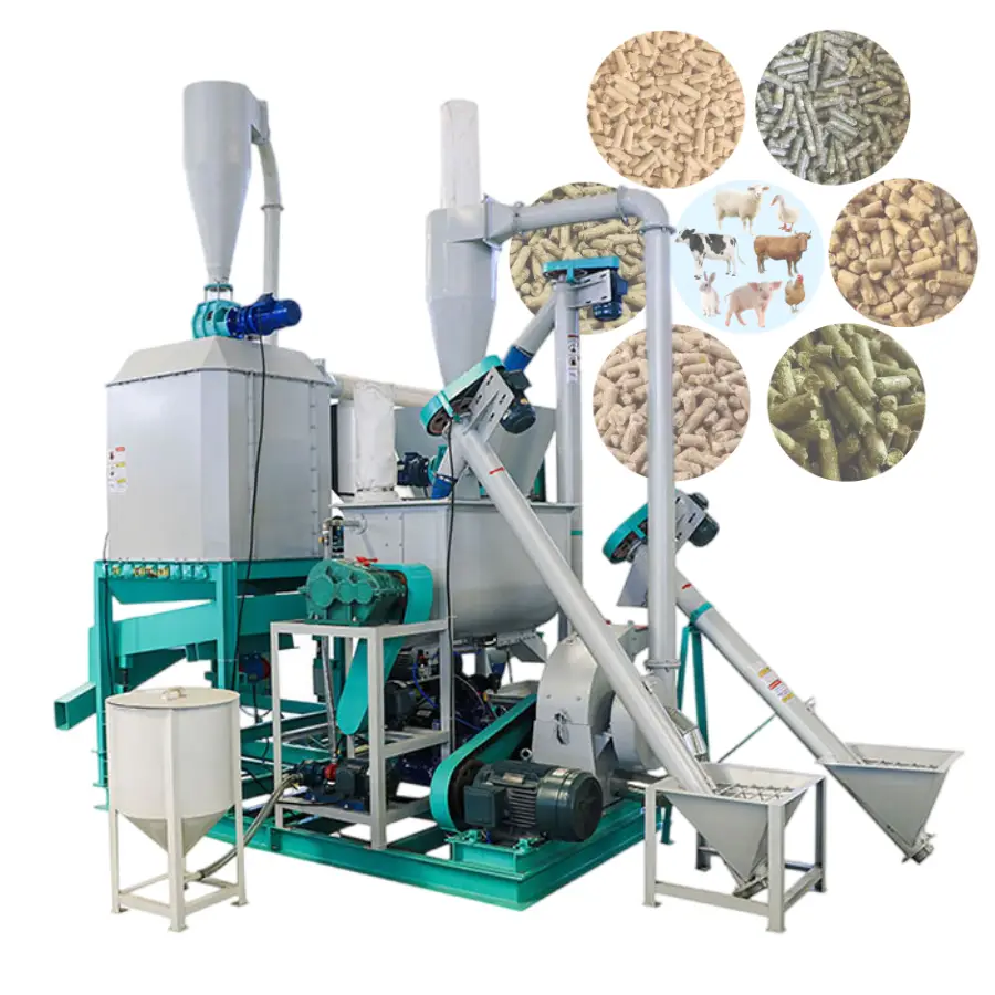 New Stable Hot Sale Small Capacity Animal Feed Production Line 3-4 Ton/h Easy to Operate Feed Pellet Making Processing Plant — image 3