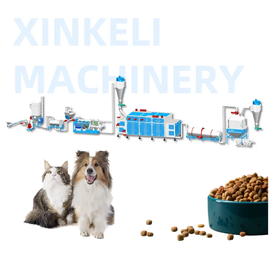 Pet Food Production Line for Dogs and Cats with Motor Customized Capacity (500-1000kg/h) — view 1