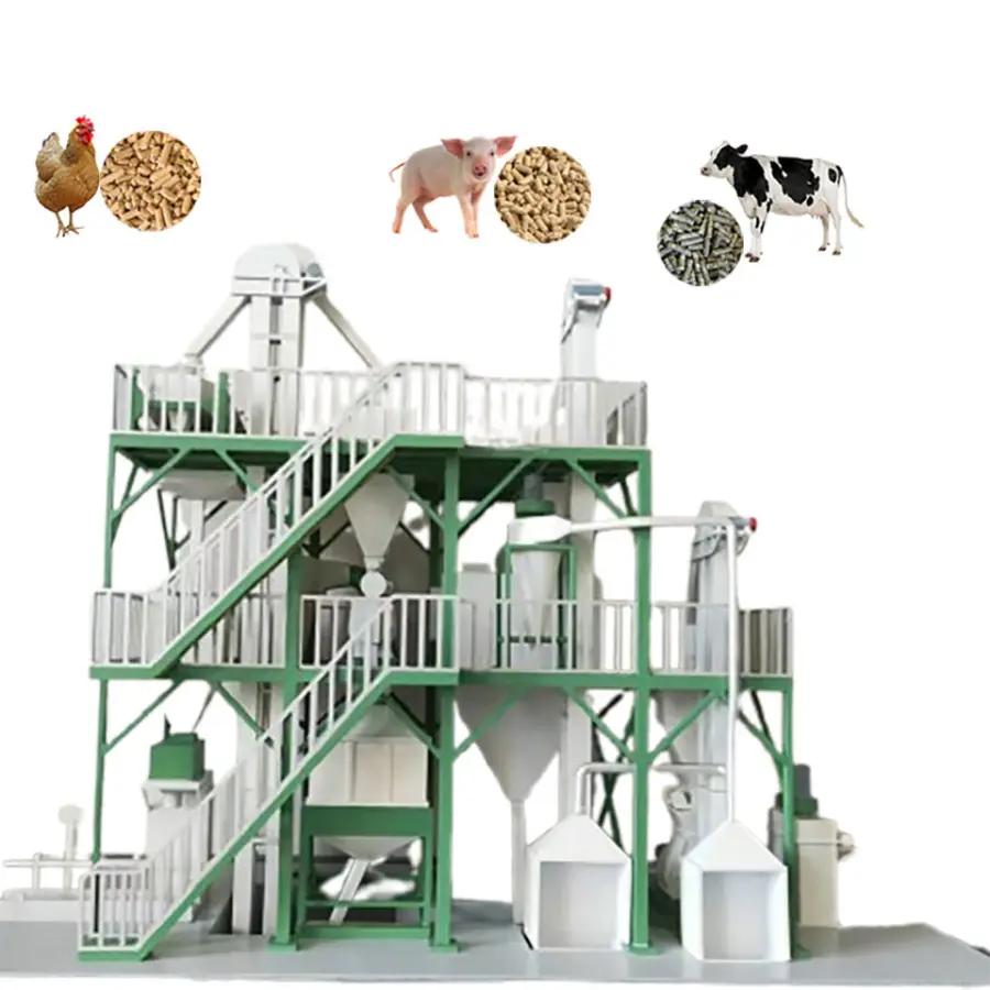 Competitive Price Animal Feed Production Line Feed Pellet Making Processing Plant — view 1