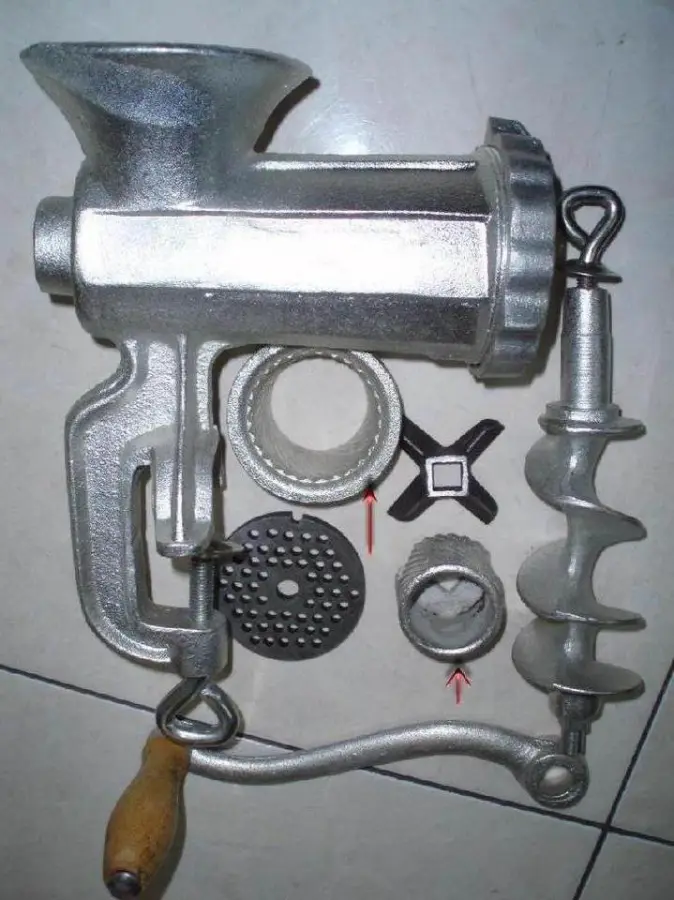 NO.10 NO.12 Type of Household and Commercial Manual Cast Iron Meat Grinder Tin Plating for rust Prevention — view 2