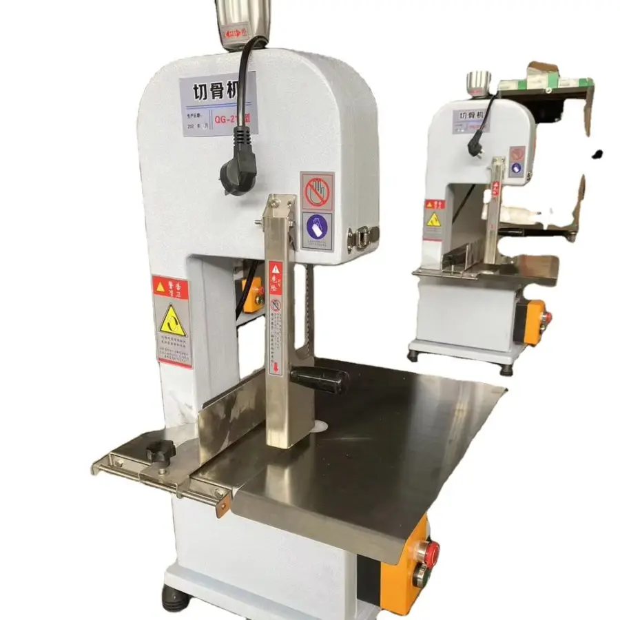 210mm Commercial Bone Saw Machine Aluminum Alloy Powder Coated Frozen Meat Beef Bone Lamb Chop Cutting Equipment — view 1