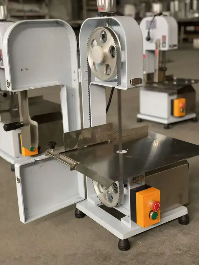 210mm Commercial Bone Saw Machine Aluminum Alloy Powder Coated Frozen Meat Beef Bone Lamb Chop Cutting Equipment — view 2