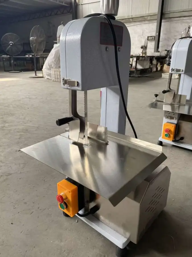 210mm Commercial Bone Saw Machine Aluminum Alloy Powder Coated Frozen Meat Beef Bone Lamb Chop Cutting Equipment — view 3