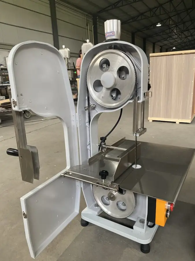 210mm Commercial Bone Saw Machine Aluminum Alloy Powder Coated Frozen Meat Beef Bone Lamb Chop Cutting Equipment — view 5