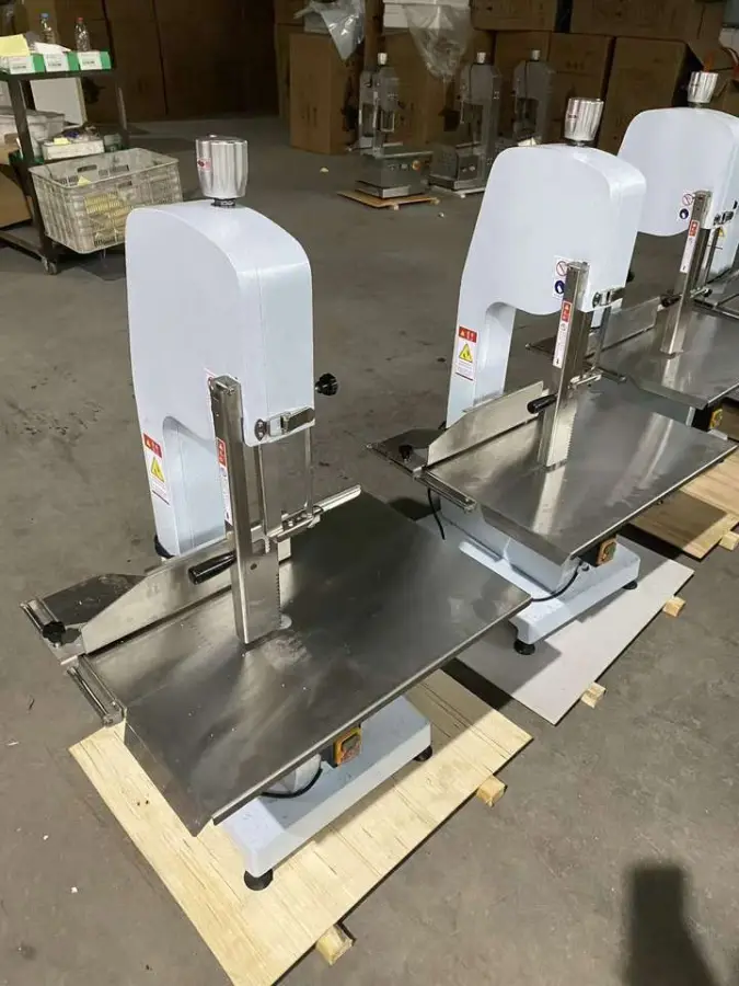 210mm Commercial Bone Saw Machine Aluminum Alloy Powder Coated Frozen Meat Beef Bone Lamb Chop Cutting Equipment — view 6