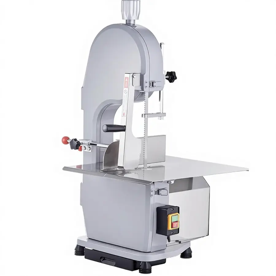 Commercial Electric Meat Bandsaw 1100W Stainless Steel Countertop Bone Saw Machine Restaurant Farm Use 19.3x15" 0.16-7.9 — view 1