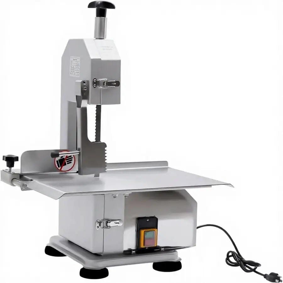 New 650W 110V Commercial Electric Bone Saw Frozen Meat Cutter & Band Saw Tabletop with Motor for Farm Use Chicken Fish B — view 1