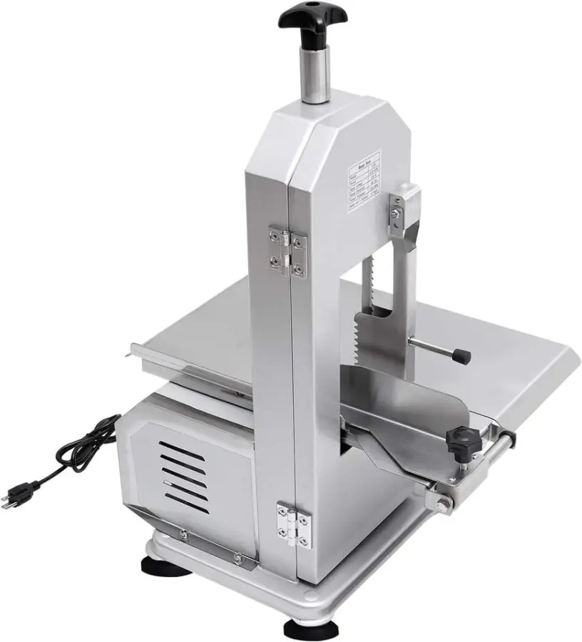 New 650W 110V Commercial Electric Bone Saw Frozen Meat Cutter & Band Saw Tabletop with Motor for Farm Use Chicken Fish Beef — image 3