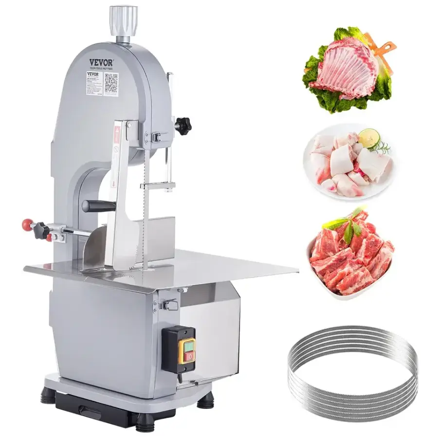 New Commercial Electric Meat Bone Saw Machine 1500W Stainless Steel Blade Bone Bandsaw Workbench Countertop Restaurant/F — view 1
