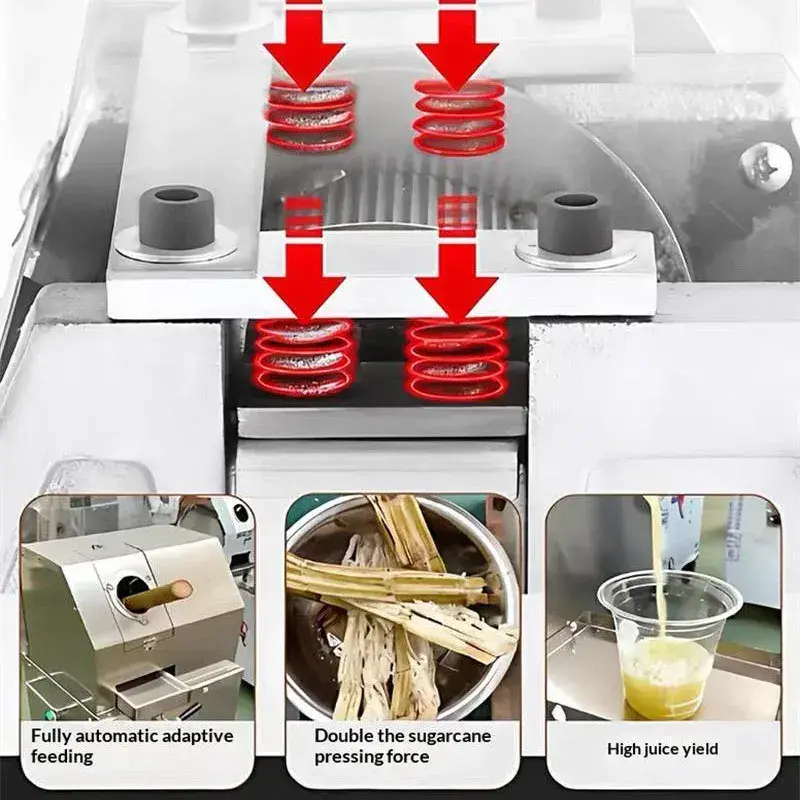 Commercial Desktop Electric Automatic Sugarcane Juicer Extractor with Stainless Steel 500ml Capacity 350W Power — image 5