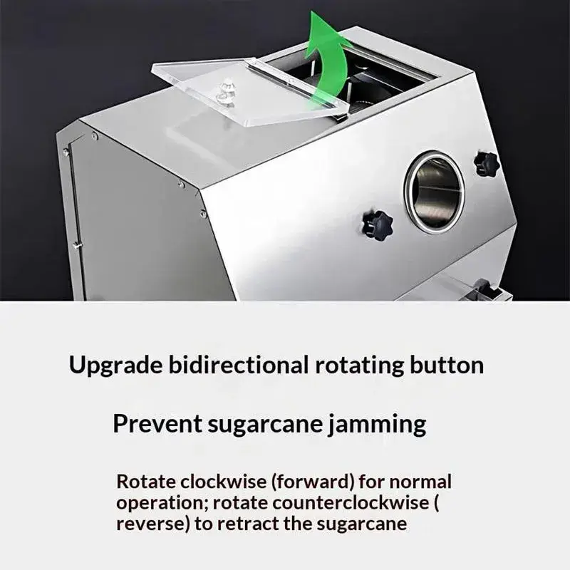 Commercial Desktop Electric Automatic Sugarcane Juicer Extractor with Stainless Steel 500ml Capacity 350W Power — image 6