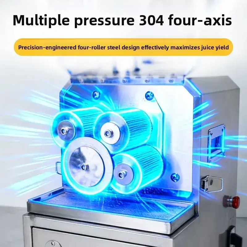 Industrial Commercial Manual Sugarcane Juice Squeezing Press Juicer Machine Stainless Steel Anti-Drip Design 1 L/min Mesh Filter — image 3