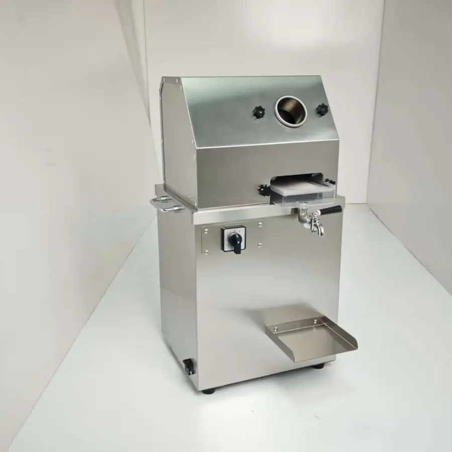 Commercial Booth Sugarcane Juicer Stainless Steel Electric Automatic Sugarcane Machine Vertical Press — view 1
