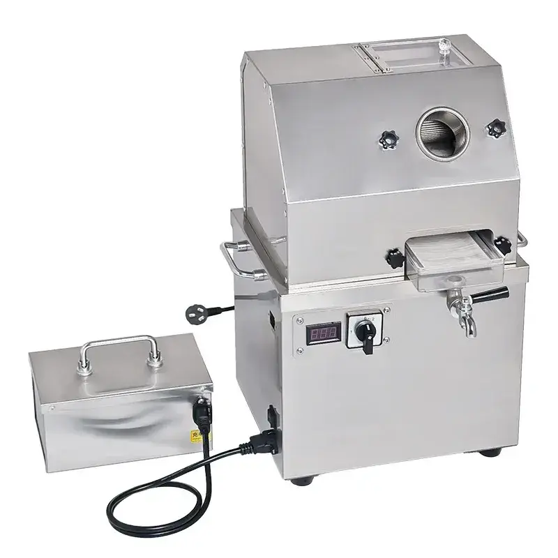 Electric 3 Roller Sugar Cane Juicer Machine Commercial Stainless Steel Desktop Portable 24V Battery Powered Extractor — view 1