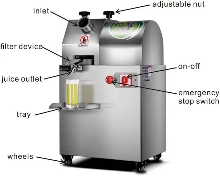 Electric Commercial Masticating Sugarcane Juice Maker China Origin No Warranty for Beverage Shops — image 3