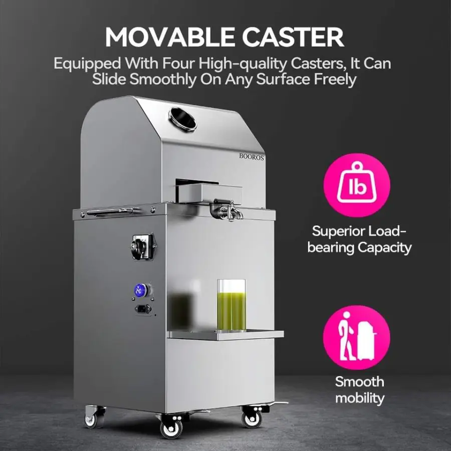 CHANG QING Cq-8439 Automatic Sugarcane Juice Machine 1100W 3 Stainless Steel Rollers 2.4" Extra Large Inlet 300KG/H High Output — image 6