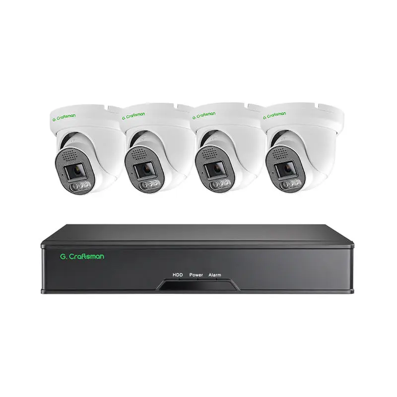 GR-DFX-M5S-K4 Home Security NVR Camera System Built-in Alarm Microphone Speaker Siren SD Card Slot Two-Way Audio HiEasy — view 1
